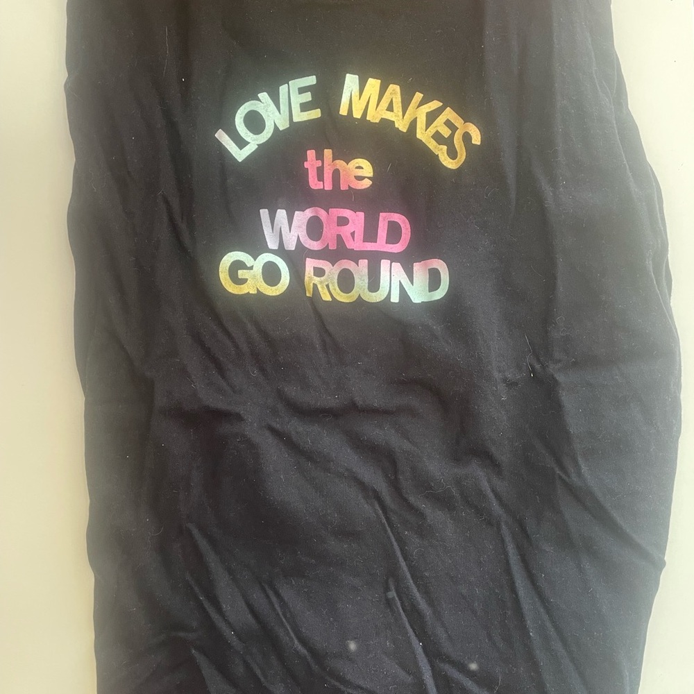 Black long sleeve  with Colorful Text